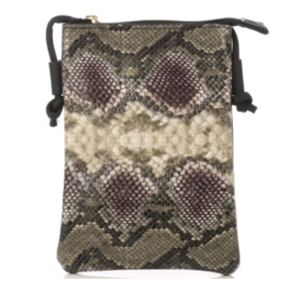 NWT Boho Snake Print Crossbody Bag